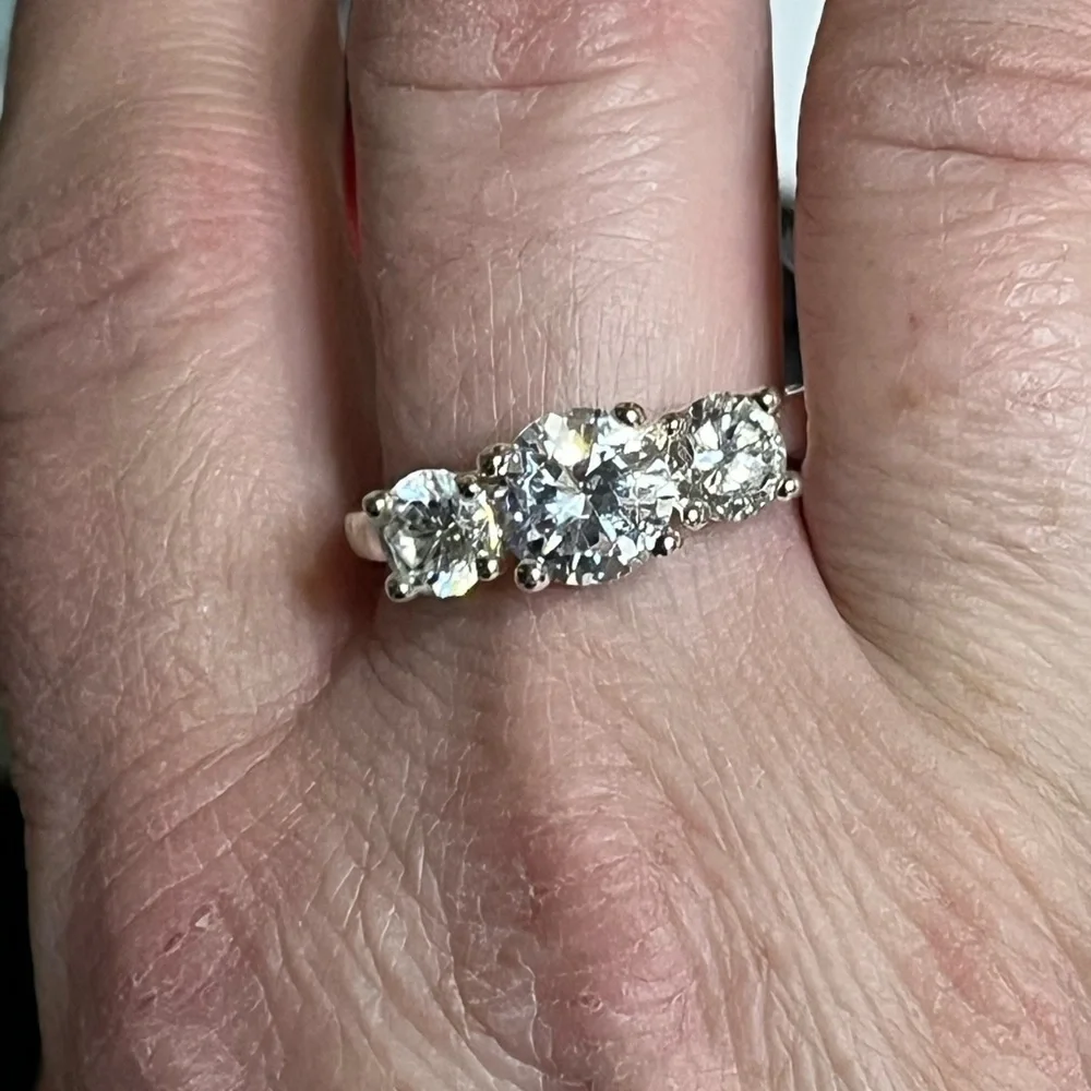 Nataliya V Collister Triple Stone Ring